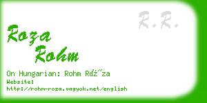 roza rohm business card